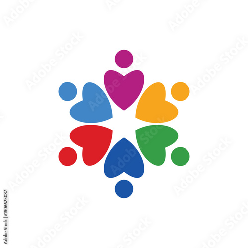 global community logo icon symbol of community , teamwork , family , and business group . Vector illustration