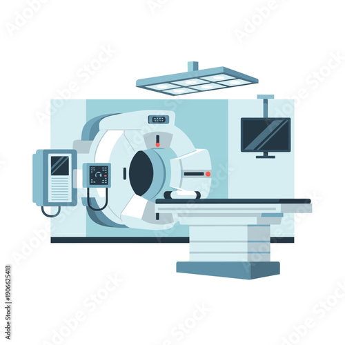Medical MRI Scanner Machine in Hospital Radiology Department.