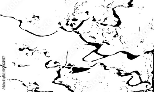 dramatic black and white abstract image of cracked and worn surface Marble Texture Background for Design and Art.