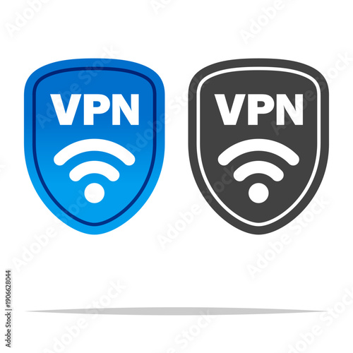 VPN shield icon vector isolated illustration