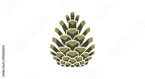 Stylized pine cone graphic icon, nature and forest theme