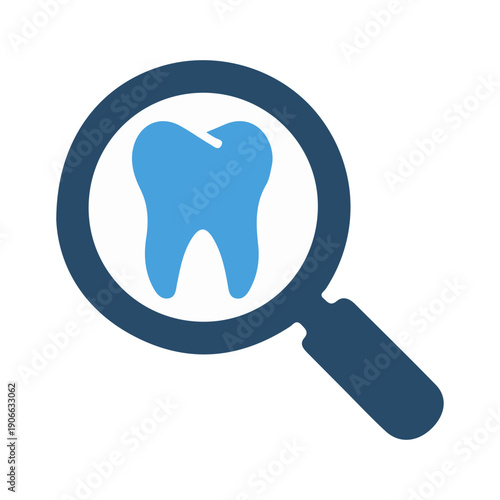 Dental Search Magnifying Glass Icon