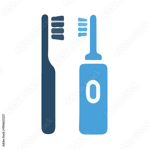 Manual and Electric Toothbrush Icon