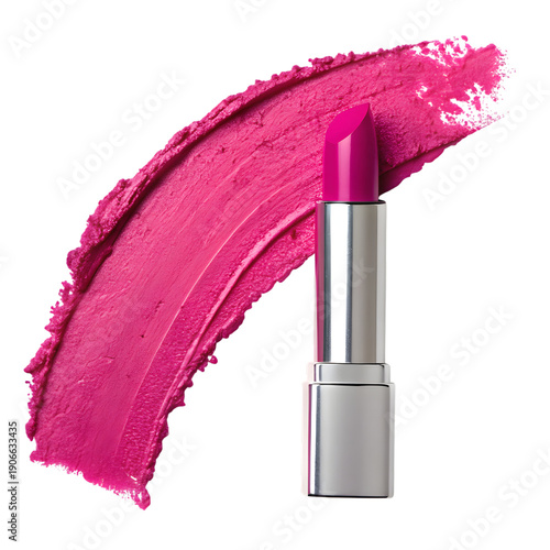 Electric Fuchsia Neon Lipstick with Vibrant Color Stroke