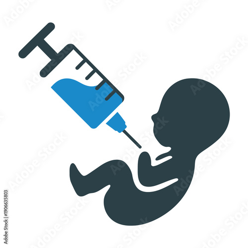 Vector illustration of a baby receiving a vaccine injection for immunization