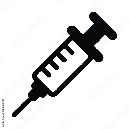 Vector image of a syringe used for medical injections