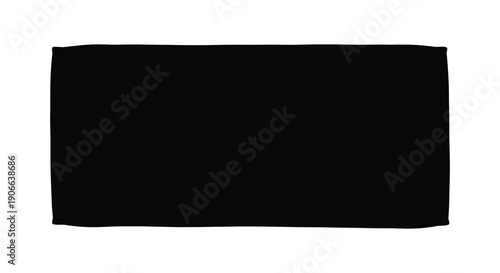 A stark completely black rectangular shape dominates the frame offering no visible details or textures silhouette high quality professional detailed modern