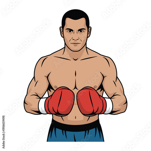 man with red boxing gloves