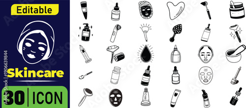 Skincare including face masks, creams, serums, brushes