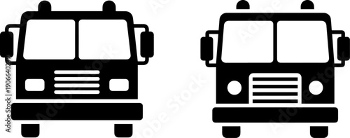 Black and white fire trucks with modern design elements