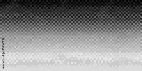 Gradient of grey squares transitioning from dark to light transparency