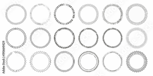 Arrangement of grayscale circular patterns in a grid layout