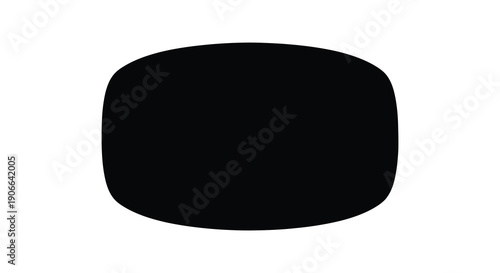 A stark solid black shape against a white background presents a simple abstract design showcasing a distinct silhouette high quality professional