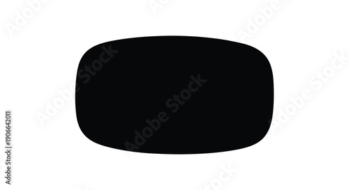 A stark black rounded square form dominates the image presenting a minimalist aesthetic and a distinct silhouette high quality professional detailed modern