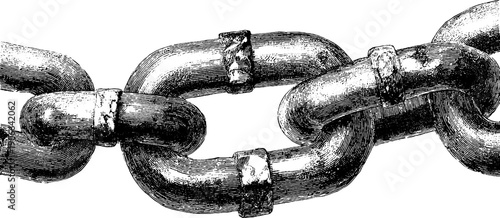 Vintage festive decorative chain pattern for botanical design and holiday crafts