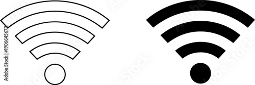 WiFi signal icons for wireless internet connection