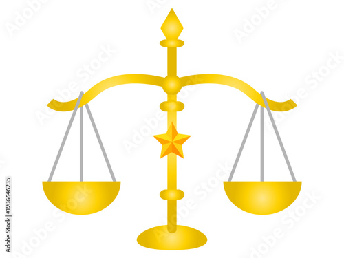 綺麗な天秤のイラスト素材2