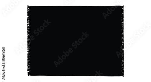 A completely black image showcasing a solid dark void with a rough textured border presenting a stark silhouette high quality professional