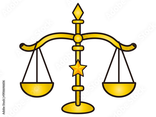 綺麗な天秤のイラスト素材3