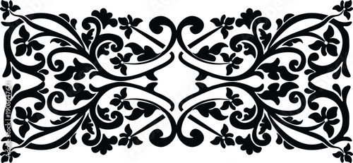 traditional pattern of sumatera. floral pattern with dark color