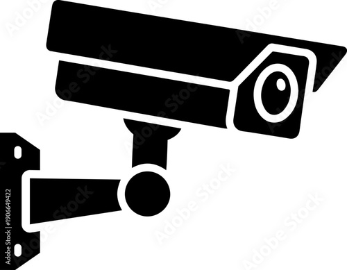 Modern security camera icon on white background
