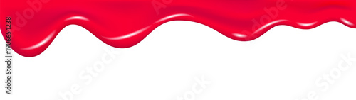 Dripping tomato sauce, ketchup texture, sweet red jam.