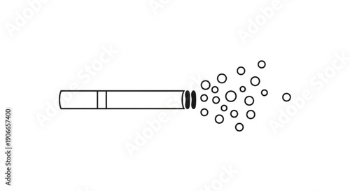 Sparkling bubbles emerge from a cylindrical object on a white background