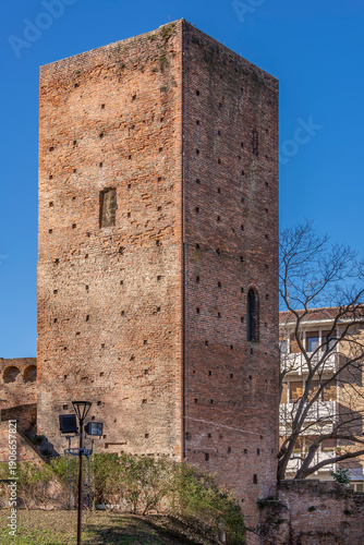 Photos The ancient Grimani Tower, also known as the Mozza Tower, in the historic cent