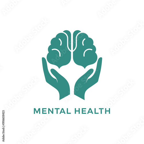 Hands Supporting Mental Health Concept Illustration
