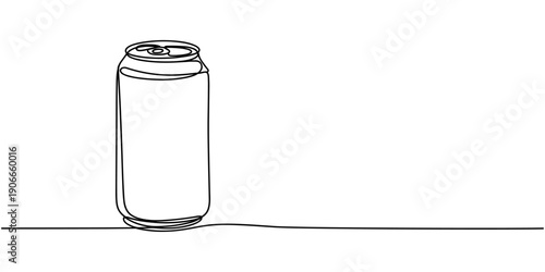diet pepsi soda can continuous one line drawing,  self drawing of single continuous line draw stylized soft drink on aluminium can logo label. Emblem drink store concept. Full length