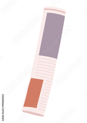 Cartoon newspaper. Daily journal press tabloid with headline front page, city paper magazine newsprint publication, folded daily journal and newspapers