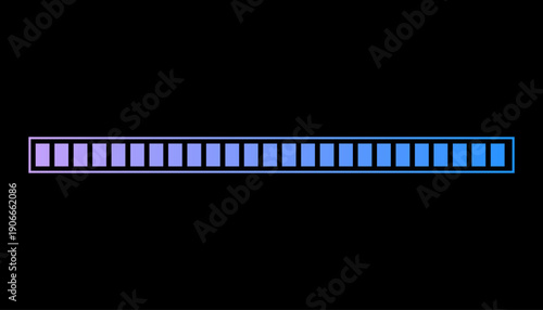 Loading or progress completed percentage bar, loading status bar, download progress icon vector