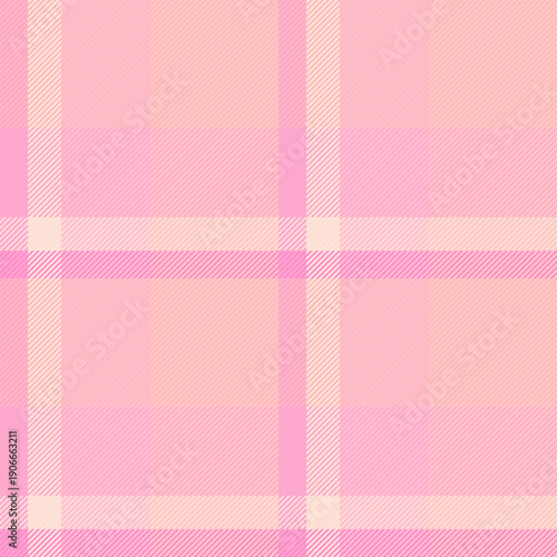 Knit fabric textile check, feminine texture tartan vector. Ragged seamless pattern plaid background in light and red colors.