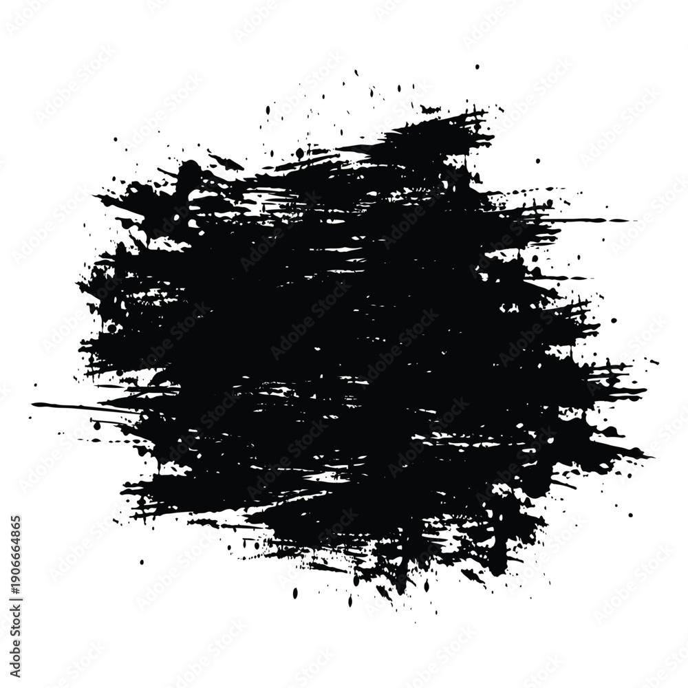 Naklejka premium Abstract ink splatter texture grunge ink brush stroke vector illustration background