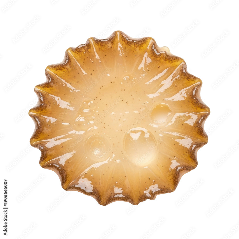 Fototapeta premium Amber resin texture abstract background with bubbles