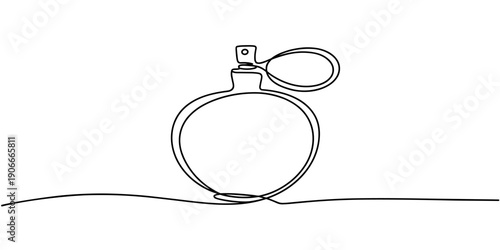 beauty product continuous one line drawing, Organic beauty product continuous one line drawing, Cosmetic bottle, self drawing of single continuous line, 