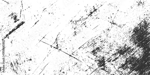 Black and white distressed grunge texture with scratches and speckles