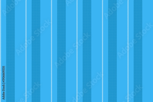 Garment background stripe texture, panjabi vector seamless pattern. Professional vertical lines textile fabric in cyan and white colors.