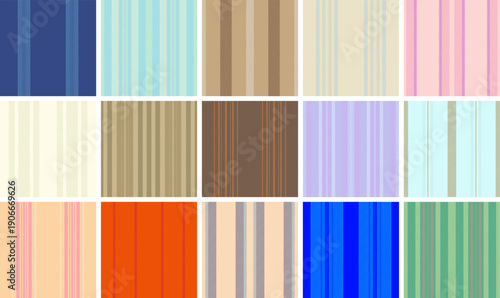 Seasonal plaid pattern set inspired by New Year atmosphere. Perfect for holiday marketing, invitations, and printed goods. Seamless vectors maintain consistency.