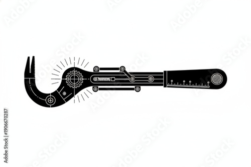 Precision Mechanical Marvel: A meticulously crafted, intricate mechanical tool, a testament to engineering ingenuity, stands as a symbol of precision and functionality. 