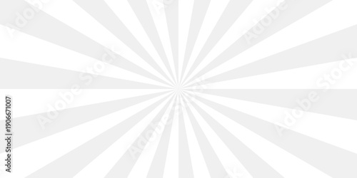 Abstract white and gray retro with sunburst pattern design. Vintage sunrays illustration swirl grunge spiral line. sun beam vector banner design and comic burst gradient concept pattern.