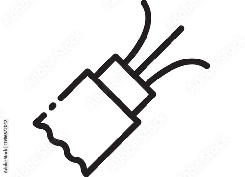 Ticket icon with torn edge and curved lines indicating motion or movement abstract graphic element featuring simple, black, white with illustration and design elements for symbol, event projects,