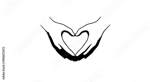 Expressive hands forming a heartfelt symbol of love and compassion