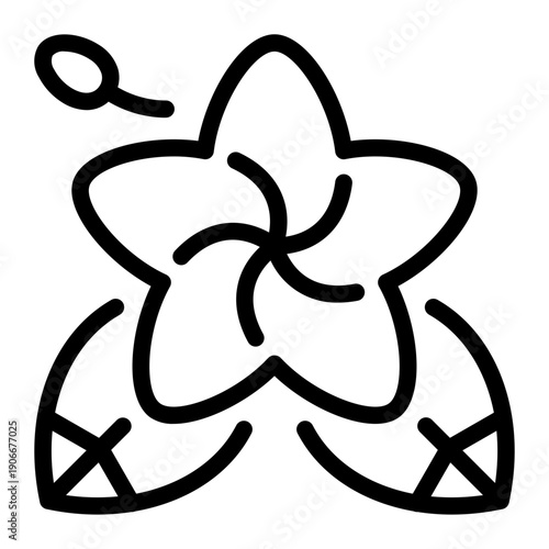 This Hibiscus icon is suitable for the Holi Festival in India.