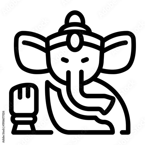 This Ganesha icon is suitable for the Holi Festival in India.