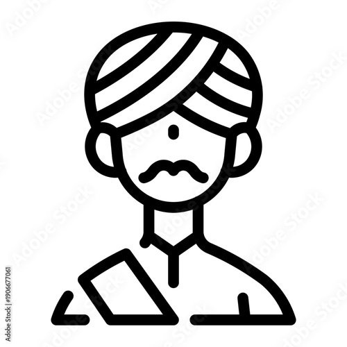 This Indian Man icon is suitable for the Holi Festival in India.