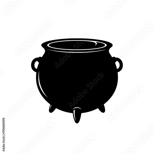Silhouette of Witch Cauldron Pot for Halloween Potions and Magic Spells