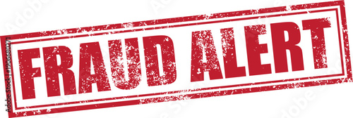 Fraud Alert. Vector Rubber Stamp.