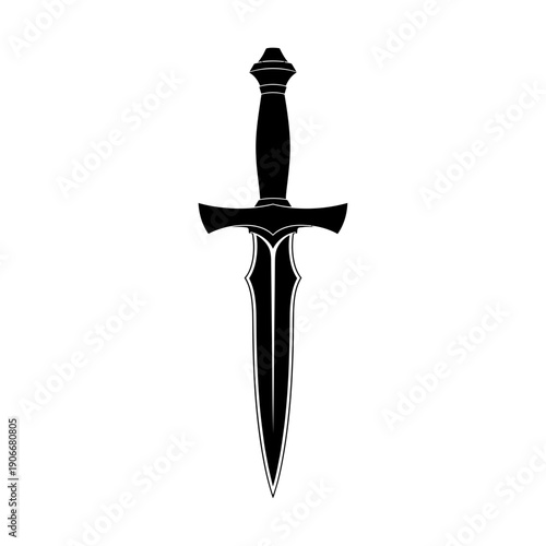Silhouette of Rogue Dagger Knife for Stealth Weapon and Fantasy Assassin Gear