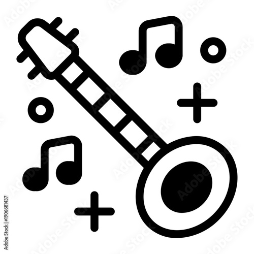 This Sitar icon is suitable for the Holi Festival in India.